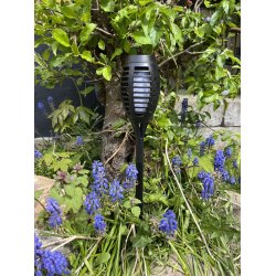 Solcelle fakkel 12 LED - HYGGELIG lys til have 