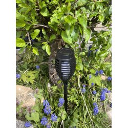 Solcelle fakkel 12 LED - HYGGELIG lys til have 