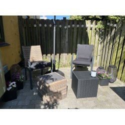 Luksus Alu stabelstol med UV-beskyttet polyrattan. Knkker ikke i flet.  Model: Nevada - Vlg farve