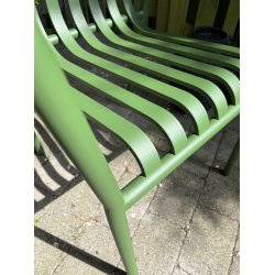 Massiv alu Stabelbar Henry havestol med lameller og armln - vlg farve!