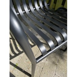 Massiv alu Stabelbar Henry havestol med lameller og armln - vlg farve!