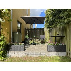 Hanne plantekasse med 3 skjulere i sort flet