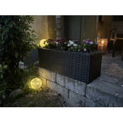 Hanne plantekasse med 3 skjulere i sort flet