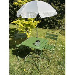 Bordsparasoll inkl. fste - : 110 cm. Vlj frg