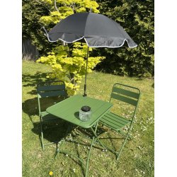 Bordsparasoll inkl. fste - : 110 cm. Vlj frg