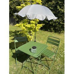 Bordsparasoll inkl. fste - : 110 cm. Vlj frg