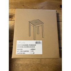 Stabelbar TOKYO skammel i akacie tr. Bruge det ude eller inde - VLG farve