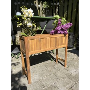 Moderne blomsterkasse i akacie tr - Model: Tokyo