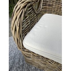 Flettet havestol i natur kubu-rattan inkl. hynde - Model: Solros