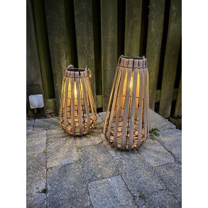 Solcelle Lanterne med Pre  Stemningsfuld Belysning til Udendrs Brug - fs i flere strrelser