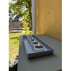 LED fyrfadslys med 3D flamme solcelle Miljvenlige risikofri og stemningsfulde  5 x H6,4 cm - 2 stk