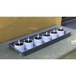 LED fyrfadslys med 3D flamme solcelle Miljvenlige risikofri og stemningsfulde  5 x H6,4 cm - 2 stk