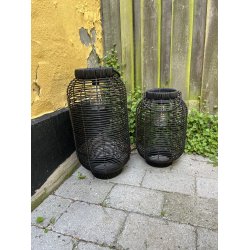 Solar lanterne pre - PVC/metal sort - VLG MELLEM FLERE STRRELSER!!