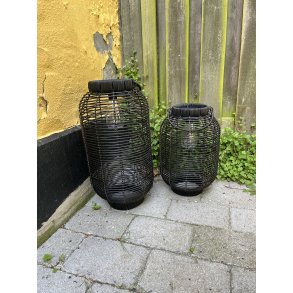 Solar lanterne pre - PVC/metal sort - VLG MELLEM FLERE STRRELSER!!