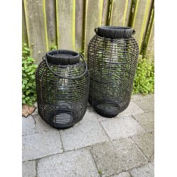 Solar lanterne pre - PVC/metal sort - VLG MELLEM FLERE STRRELSER!!