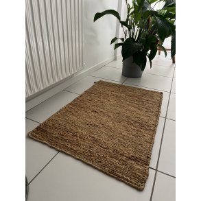 Sumek hndknyttede jute tppe - 90x60 cm - Lavet af tekstilfiber fra juteplanten - Slidstrkt!