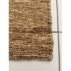 Sumek hndknyttede jute tppe - 90x60 cm - Lavet af tekstilfiber fra juteplanten - Slidstrkt!
