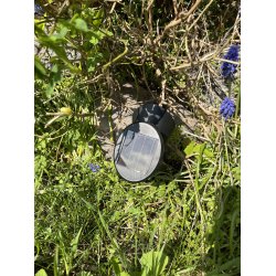 4 stk. Solcelle bedlygte i sort plast, 13x8,5x27 cm.