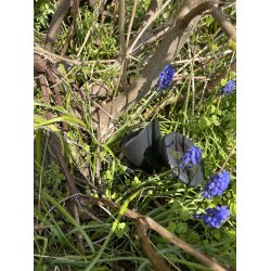 4 stk. Solcelle bedlygte i sort plast, 13x8,5x27 cm.