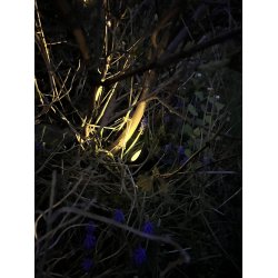 4 stk. Solcelle bedlygte i sort plast, 13x8,5x27 cm.