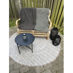 Trevlig loungesoffa till tv personer med hgt ryggstd - fltad bambu 