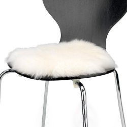 Sittdyna i �kta lammskinn rund storlek Diamter 37 cm. - v�lj f�rg