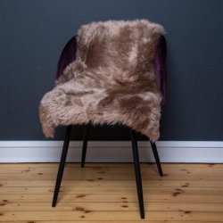 �gte Lammeskind s�de+ryg til sofa eller loungestol - 55 x 85 - v�lg farve