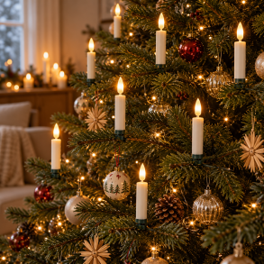 Juletr�slys 10 stk. med 3D flamme. Passer til�Georg jensen lysholdere.