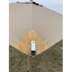 Luxparasoll fyrkantigt Str. 3x3M. Vlj frg - Vattentt + Dug har UV30+ solskydd. Modell: Milano