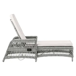 MODEL: VILA - solseng Komfortabel INKL. lux. all-weather hynde og justerbar ryg - B:73 cm x D:195 cm x H:54 cm 