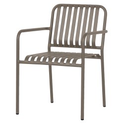 Brunt Haya havest - St  1 bord, 1 bnk og 2 stole -massivt rustfri alu og vedligeholdelsesfri! 