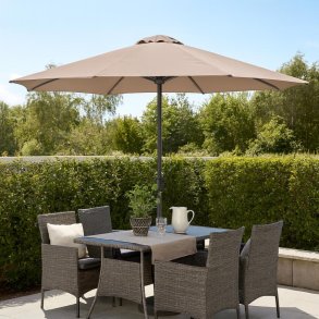 100 % vandtt Luksus parasol med hejs og tilt - Model: Moon - Vlg farve