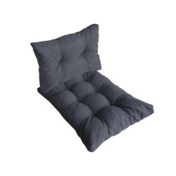 Sort talmar ryg- og sdehynder til paller - St af ryghynde og sdehynde - halvpalle 60x80 cm 