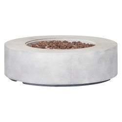 Rundt havebord med indbygget gasvarmer i komposit - 14,5 kW effekt - �106 x H31 cm