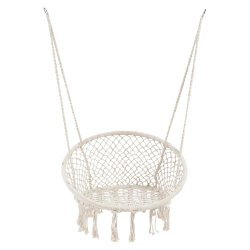 Komfortabel h�ngestol med frynser og st�loph�ng - Belastning op til 120 kg - �81/62 x H128 cm