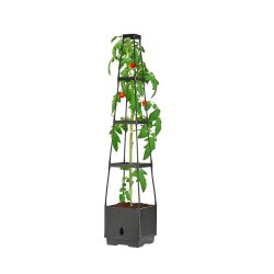 Selvvandende plante t�rn i plast - Justerbar h�jde - B25xD25xH129 cm