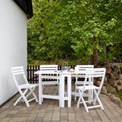 Clarish F�llbar stol- Vitm�lad mahogny