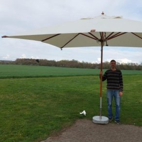 MEGA Lux Parasol - Rekt. - 3 x 4 m -  Olefn dug har UV50+ solbeskyttelse. Model: Napoli