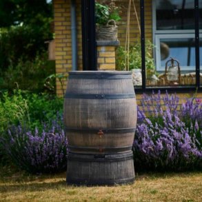 Bredygtig vandopsamlin!!! 240L Regnvandstnde med Stander  Komplet St til effektiv vandopsamling