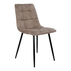 Stilren och bekv�m matstol med svarta metallben � Modell: Middelfart matstol � V�lj f�rg och material p� sitsen