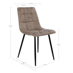Stilren och bekv�m matstol med svarta metallben � Modell: Middelfart matstol � V�lj f�rg och material p� sitsen
