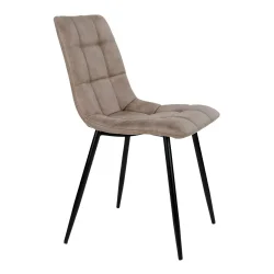 Stilren och bekv�m matstol med svarta metallben � Modell: Middelfart matstol � V�lj f�rg och material p� sitsen
