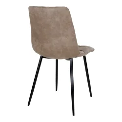Stilren och bekv�m matstol med svarta metallben � Modell: Middelfart matstol � V�lj f�rg och material p� sitsen