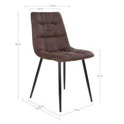 Stilren och bekv�m matstol med svarta metallben � Modell: Middelfart matstol � V�lj f�rg och material p� sitsen