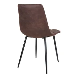 Stilren och bekv�m matstol med svarta metallben � Modell: Middelfart matstol � V�lj f�rg och material p� sitsen