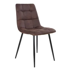Stilren och bekv�m matstol med svarta metallben � Modell: Middelfart matstol � V�lj f�rg och material p� sitsen