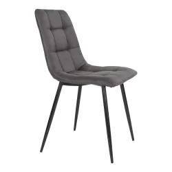 Stilren och bekv�m matstol med svarta metallben � Modell: Middelfart matstol � V�lj f�rg och material p� sitsen