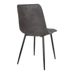 Stilren och bekv�m matstol med svarta metallben � Modell: Middelfart matstol � V�lj f�rg och material p� sitsen
