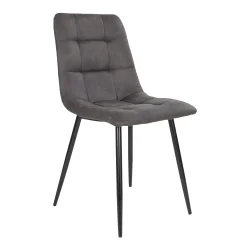 Stilren och bekv�m matstol med svarta metallben � Modell: Middelfart matstol � V�lj f�rg och material p� sitsen