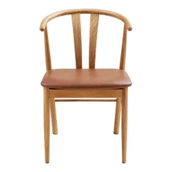 Stilfuld spisebordsstol i egetr� med bl�dt PU-s�de og moderne design - Model: Artenara -�F�s i flere farvekombinationer
